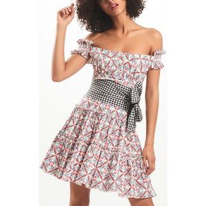 Multicolor Maria Floral Off The Shoulder Dress